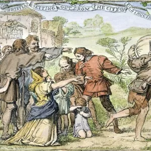 19th Century Print of Christian Setting Out