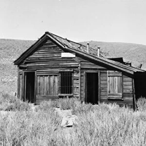 CALIFORNIA: BODIE, 1962. The town jail in the ghost town of Bodie, California