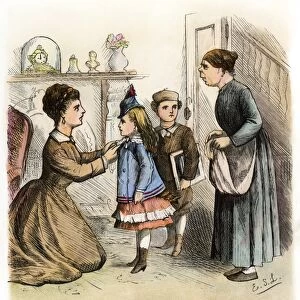 CARTOON: IRISH IMMIGRANTS, 1873. The Public Schools