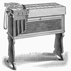 Census Tabulator Print, 1890 Wood Engraving Census Tabulator Print, 1890 Wood Engraving