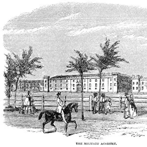CHARLESTON: CITADEL, 1857, The Citadel established, 1842, on Marion Square, Charleston, South Carolina. Wood engraving, 1857