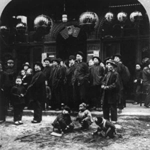 CHINA: BOXER REBELLION. A group of Chinese Americans in Chinatown, San Francisco