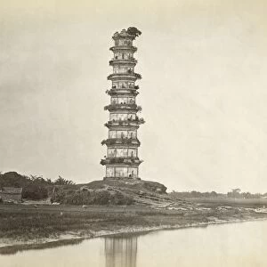 CHINA: PAZHOU PAGODA. Pazhou Pagoda in Guangzhou, China. Photograph, late 19th century