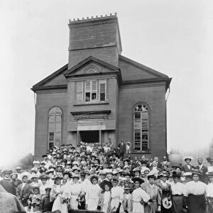 CHURCH, c1907. African American congregation in front of Abyssinian Baptist Church