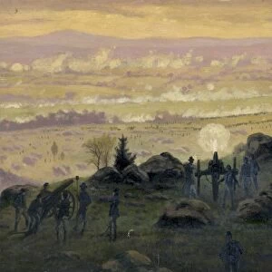 CIVIL WAR: GETTYSBURG, 1863. View from the summit of Little Round Top during the