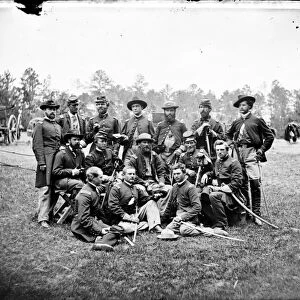 CIVIL WAR: OFFICERS, 1862. Union brigade officers of the Horse Artillery commanded by Lt
