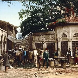 CONSTANTINOPLE, c1895. A street scene in Constantinople, Ottoman Empire. Photochrome
