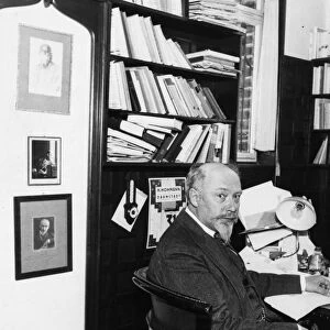 COUNT KEYSERLING (1880-1946). Count Hermann Alexander Keyserling. German social philosopher and writer. Photographed in his study at the Darmstadt, Germany, School of Wisdom, c1935