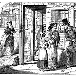 CRUIKSHANK: TEMPERANCE. Unable to Obtain Employment, They Are Driven by Poverty