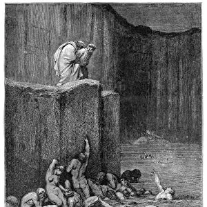 DANTE: INFERNO. Wood engraving, 1861, after Gustave Dore