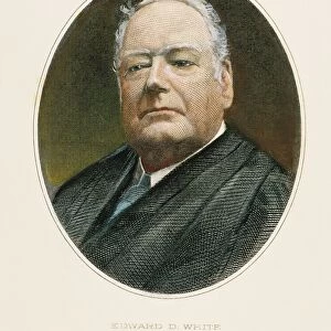 EDWARD DOUGLASS WHITE (1845-1921). American jurist: contemporary American engraving