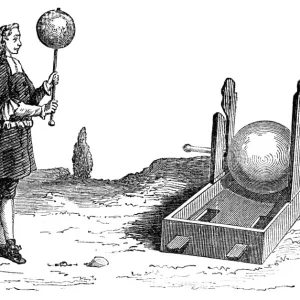 GENERADOR ELECTROESTÁTICO. El primer generador electroestático, inventado por Otto von Guericke c1663. GENERADOR ELECTROESTÁTICO. El primer generador electroestático, inventado por Otto von Guericke c1663.