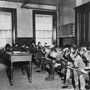 ELEMENTARY SCHOOL, 1890s. A Lower East Side public school in New York City. Photograph