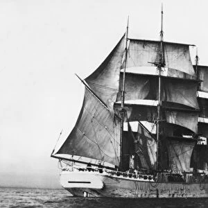 FINNISH BARQUE, 1920. The Fred, built in the Aland Islands in 1920, as one of
