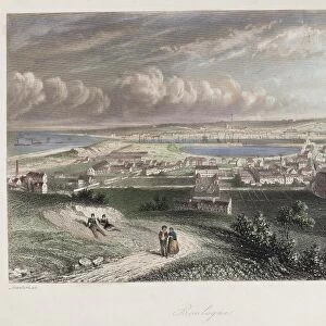 FRANCE: BOULOGNE, c1850. View of Boulogne-sur-Mer, France. Steel engraving, English, c1850, after L