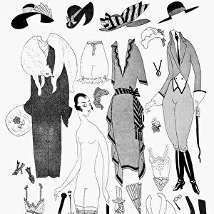 GERMAN FASHION, 1921. The elegant woman, for dressing and undressing. Illustration