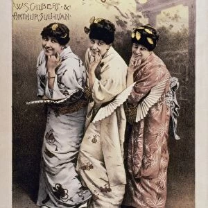 GILBERT & SULLIVAN: MIKADO. Poster for the first American production, 1885, of