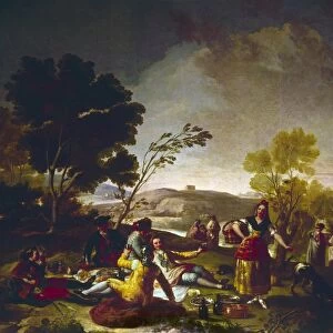 GOYA: PICNIC, 1776. La Merienda a Orilla del Manzanares (Picnic on the Banks of the Manzanares)