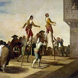 GOYA: STILT-WALKERS, c1791. The Stilt-Walkers