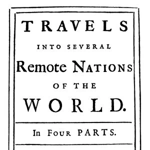 GULLIVERs TRAVELS, 1726. Title page of the first edition of Jonathan Swifts Gullivers Travels