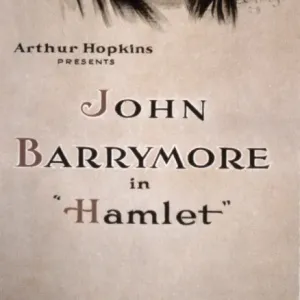 HAMLET POSTER, 1922. American theater. John Barrymore in Hamlet