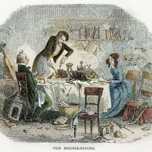 David Copperfield Print, Handcolored 1850 David Copperfield Print, Handcolored 1850