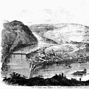 HARPERs FERRY, 1859. View of Harpers Ferry, Virginia (now West Virginia) at the