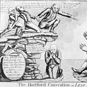 HARTFORD CONVENTION, 1815. The Hartford Convention, or Leap No Leap. Cartoon