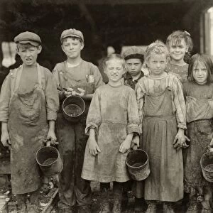HINE: CHILD LABOR, 1911. Nine of these children from 8 years old up go to school half a day