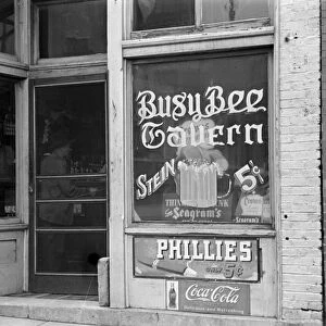 ILLINOIS: TAVERN, 1938. The Busy Bee Tavern in Peoria, Illinois. Photograph by Arthur Rothstein