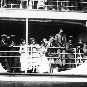 IMMIGRANT SHIP, 1923. Immigrants bound for America, on board the ship Aquitania