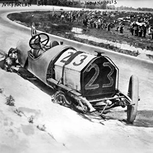 INDIANAPOLIS 500, 1912. The wrecked car of Mel Marquette during the Indianapolis