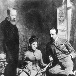 JAMES JOYCE (1882-1941). Irish writer. Photographed on September 1, 1888, with his parents