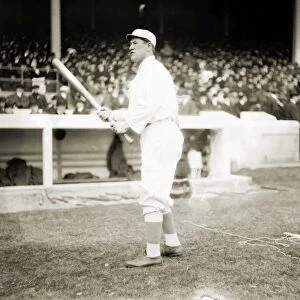 JIM THORPE (1888-1953). James Francis Thorpe. American athlete. Thorpe playing baseball for the New York Giants at the Polo Grounds, 1913