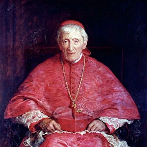 JOHN HENRY NEWMAN. (1801-1890). English prelate and theologian. Oil on canvas, 1881