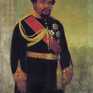 KAMEHAMEHA V (1830-1872). King of Hawaiian Islands, 1863-1872. Oil on canvas, 1879, by William F