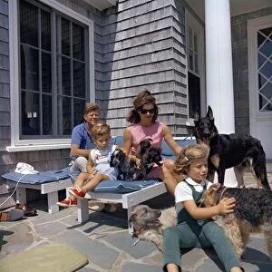 KENNEDY FAMILY, 1963. John and Jacqueline Kennedy, with their children, John Jr