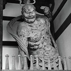 Kongo Rikishi (guardian) in the Todai-ji Temple at Nara, Japan. Photograph, c1960s