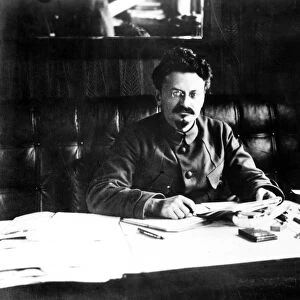 LEON TROTSKY (1879-1940). Ne Lev Davidovich Bronstein. Russian Communist leader