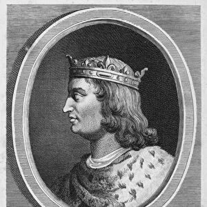 LOUIS IX (1214-1270). Saint Louis. King of France, 1226-70. Copper engraving, French, 18th century