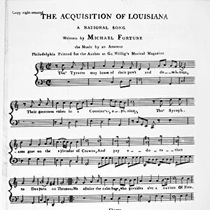LOUISIANA PURCHASE: SONG. First page of sheet music for The Acquisition of Louisiana