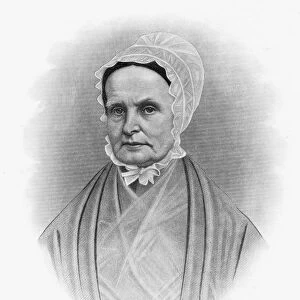LUCRETIA COFFIN MOTT (1793-1880). American Quaker minister and woman-suffrage advocate. Line and mezzotint engraving, 19th century