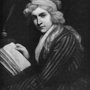 MARY GODWIN (1759-1797). Mary Wollstonecraft Godwin. English writer. Wood engraving, 1898, after a painting by John Opie