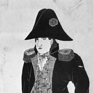 MATTHEW PERRY (1794-1858). American naval officer. Japanese woodblock print, c1854