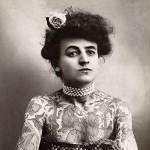 MAUD WAGNER (1877-1961). American circus performer and first known female tattoo