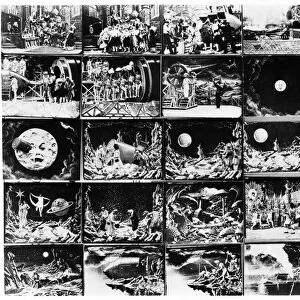 MELIES: TRIP TO THE MOON. Frames from George Melies 1902 film A Trip to the Moon