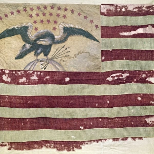 MEXICAN WAR: U. S. FLAG. Eagle Flag of U. S. Company 1, carried in the Mexican-American War, 1846-1848