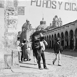 MEXICO, c1890. A market in Aguascalientes, Mexico. Photograph by William Henry Jackson