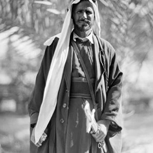 MIDDLE EAST: BEDOUIN SHEIKH. A Bedouin sheikh in the Middle East. Photograph, 1932