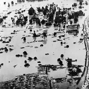 MISSISSIPPI FLOOD, 1927. Aerial view of Arkansas City, Arkansas, during the Great